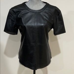 Women’s M perforated lambskin shirt lined